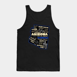 Arizona Glendale map arizona state usa arizona tourism Glendale tourism Tank Top